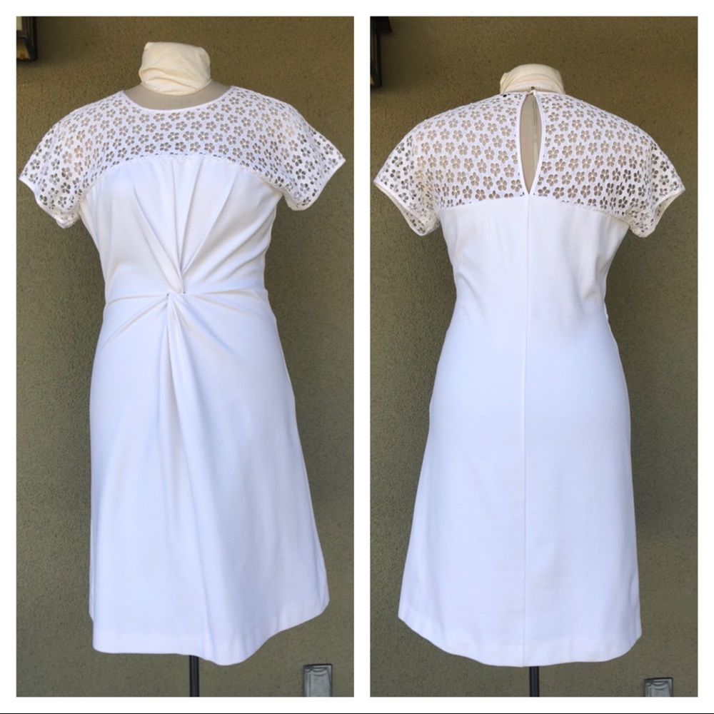 MaxMara Studio white eyelet dress